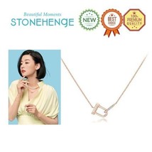 Stonehenge New U Lock 14K Necklace T1969 Female Korean Jewelry - £366.83 GBP