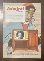 Admiral Cabinet TV Model 321K18 Radio Phonograph  1951 Vtg Print Advertisement - £7.71 GBP