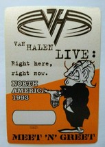 Van Halen Right Here Backstage Pass Meet N Greet Original 1993 Eddie Rock Orange - £14.27 GBP