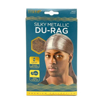 Titan Silky Metallic Smooth Satin Fabric Durag for Men with Extra Long Tail - $182.12 MXN