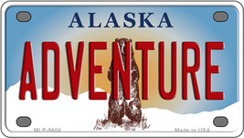 Adventure Alaska State Novelty Mini Metal License Plate Tag - $284.59 MXN