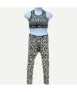 Jungle Threads Women&#39;s Leopard Print Sports Bra and Legging Set Size Sma... - $606.51 MXN