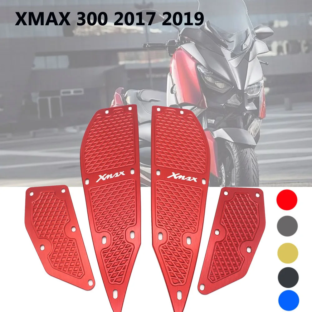 Motorcycle Step Footrest Footpads Pedal Plate Cover   XMAX 300 X-MAX 250 300 201 - £165.70 GBP