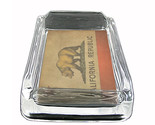 California Bear Glass Ashtray D3 4&quot;x3&quot; Republic Cali Bag - £39.52 GBP