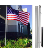 USA Flag with 10ft Flag Pole 3x5 Pole Aluminum 10ft - All Included - $619.15 MXN