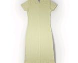 Three Dots Yellow White Stripe TShirt Dress Sz Small Crew Neck Stretch - $54.99