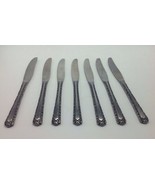 Vintage EKCO Eterna Japan Flatware Knives Knife Stainless Set of 7 Ornat... - £17.28 GBP