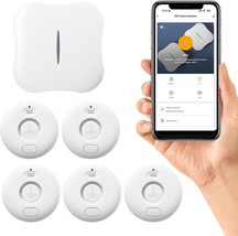 WiFi Water Leak Detector for Home 5pack, 120dB Adjustable Alarm, Smart Alarm - £33.29 GBP