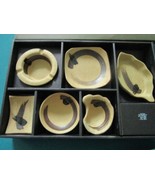 Volcano Ash Japanese Set 6 Pcs Ashtray Bowls 6&quot;-4&quot; In Original Box ^^ - $144.86 CAD