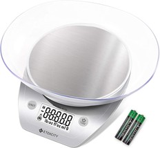 Etekcity 0.1G Food Kitchen Scale, Bowl, Digital Grams And Ounces For Weight - £26.64 GBP