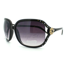 Womens Fashion Sunglasses Oversized Square Frame Rhinestones Design - £13.05 GBP
