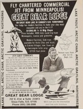 1975 Print Ad Great Bear Lodge Great Bear Lake Canada NWT Fishing - £8.31 GBP