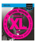 D&#39;Addario EXL170-5 XL Nickel Round Wound 5-String Long Bass Strings - £39.22 GBP