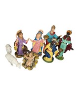 Vintage Fontanini Depose Italy Nativity Set Spider 9 Piece Set Paint Chi... - $57.88