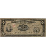 Central Bank of the Philippines President Mabini One Peso banknote, vintage - $6.79 CAD