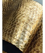 Antique Gold Sea Python Snakeskin Sanke Skin Hide Leather - $24.29 CAD+