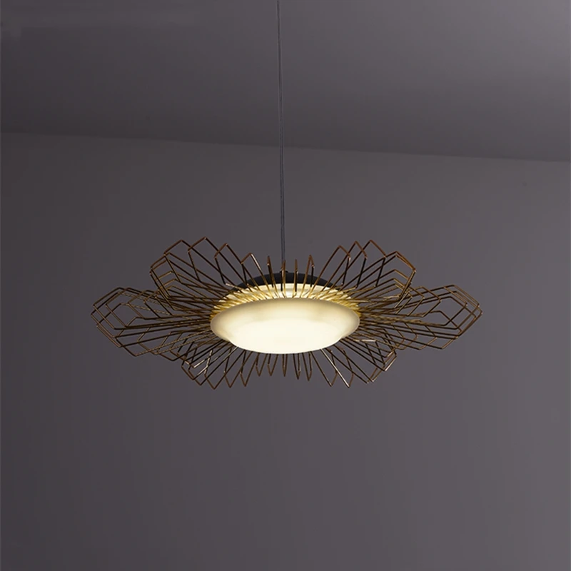 New Design Iron Flower Pendant Chandelier Lighting For Dining Table Bedroom - $224.91