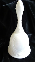 Fenton Art Glass Cabbage Roses Cameo Milk Glass Bell - £27.97 GBP