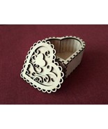 Openwork heart wood box Necklace Wedding Gift Box Home &amp; Living Décor Gi... - $265.59 MXN