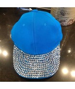 women&#39;s Turquoise blue bling studded hat by Jewel Cap NWT New with tag - $244.82 MXN