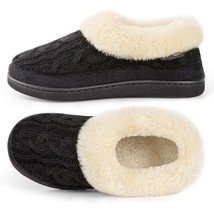 HomeTop Women&#39;s Cozy Cable Knit Memory Foam House Shoes Slippers Plush S... - £15.81 GBP