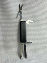 Vtg Happy Holiday Fowler Distributing Co. Advertising Pocket Knife Multi Tool - £23.94 GBP