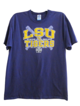 LSU Tigers NCAA T Shirt Adult Size XL Purple Russell 2017 College World Series - $14.99
