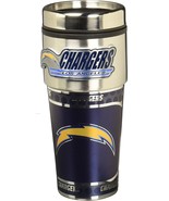 Los Angeles Chargers Metallic Travel Tumbler Stainless Steel 16oz - $34.28 CAD