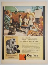 1958 Print Ad Keystone Movie Cameras &amp; Projectors Outdoor Party Boston,MA - £12.10 GBP