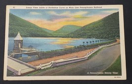Scenic View Inside Horseshoe Curve on Main Line Pennsylvania Railroad Postcard - £7.85 GBP