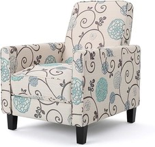 Christopher Knight Home Dufour White and Blue Floral Fabric Recliner 26.... - $378.99
