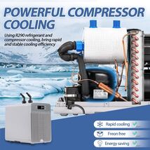 Poafamx AL-160G Aquarium Water Chiller 1/10 HP 42 Gal Fish Tank Cooler Gray  NEW - $279.95