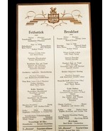 Vtg Cruise Ship Breakfast Menu S.S Bremen 1935 Norddeutscher Lloyd Ephemera - $24.99