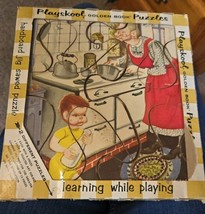 2 Vintage Playskool 6-Piece Wood Puzzles - New Dress &amp; Grandmother&#39;s Kit... - $39.60
