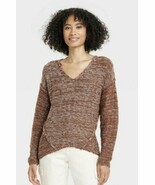 Universal Thread Women&#39;s Heathered Brown Knit Sweater Size: Medium (NWT) - $167.64 MXN