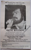 Gene Watson Flyer 1983 Flaming Star Nite Club + lp cover N. Carolina 11*... - £19.77 GBP
