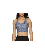 Reebok Renew Longlined Printed Sports Bra with Removable Cups Gray Size XS - $210.81 MXN