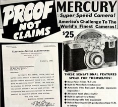 Mercury Univex Super Speed Camera 1939 Advertisement Photography DWKK10 - £21.79 GBP