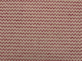 Ballard Designs Leeds Red Zig Zag Chevron Multiuse Linen Fabric By The Yard 54&quot;W - £28.76 GBP