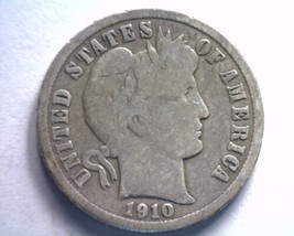 1910 BARBER DIME GOOD / VERY GOOD G/VG NICE ORIGINAL COIN BOBS COINS 99c... - $6.00