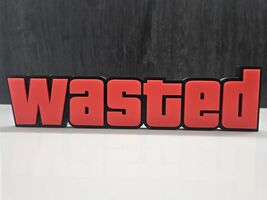 Grand Theft Auto GTA Wasted Sign Desk Decor Gamer Room Gift Man Cave Col... - $12.73