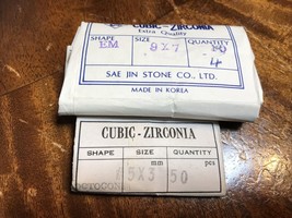 2x Finest Cubic Zirconia CZ Octagon 5x3mm Jewelry Making Loose Gemstone ... - £19.01 GBP