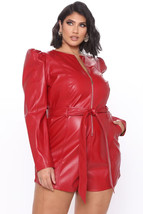 Halloween RED Original Soft Lambskin Leather Jumpsuit Stylish Fashionabl... - £193.62 GBP+