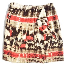 Vince Camuto St. Tropez Short Skirt size 2 casual NEW Tie Dye Orange Brown Tan - £15.68 GBP