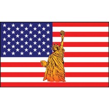 Statue of Liberty American Flag with Grommets 3ft x 5ft - £11.34 GBP