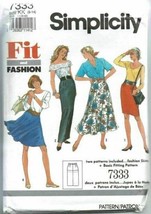 Simplicity 7333 Flared or Tailored Mini Maxi Skirt Sewing Pattern KK Sizes 8-14 - $8.99