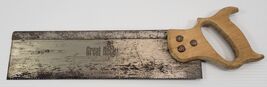 *J1) Vintage Great Neck Corsair Utility 14" Mitre Hand Saw Wooden Handle - $9.89