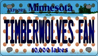 Timberwolves Fan Minnesota Novelty Mini Metal License Plate Tag - $14.95