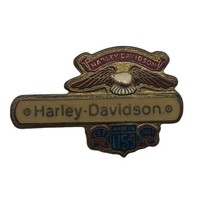 Vintage Harley Davidson Flying Eagle USA Collectible Pin Badge Brass Bar... - £22.31 GBP