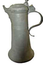 Rare Antique 1816 Pewter German Wedding Flagon, 11.5”, Risque - £198.72 GBP